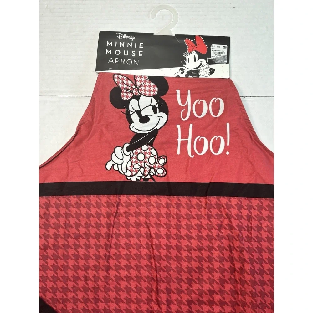 Disney Minnie Mouse Apron Yoo Hoo‎ Red Cotton Kitchen Cooking NWT BBQ Grill